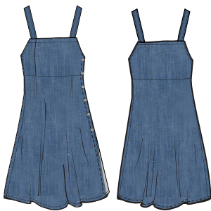 Fashion sewing patterns for Jean dress 9033